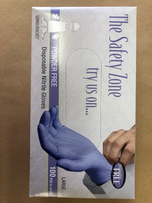 Nitrile Disposable Gloves 100 pcs Large( Powder Free)
